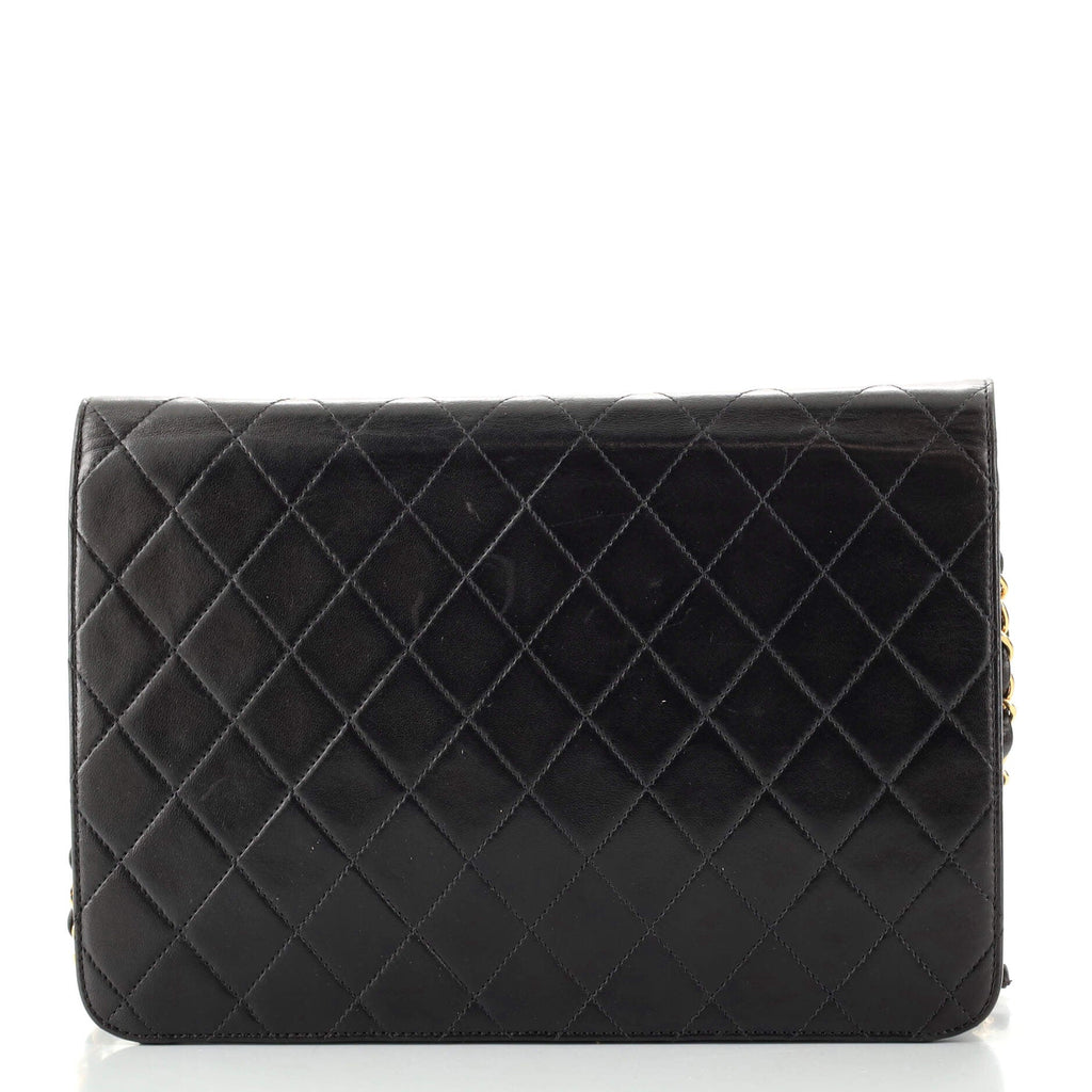 Vintage Clutch with Chain Quilted Leather Medium