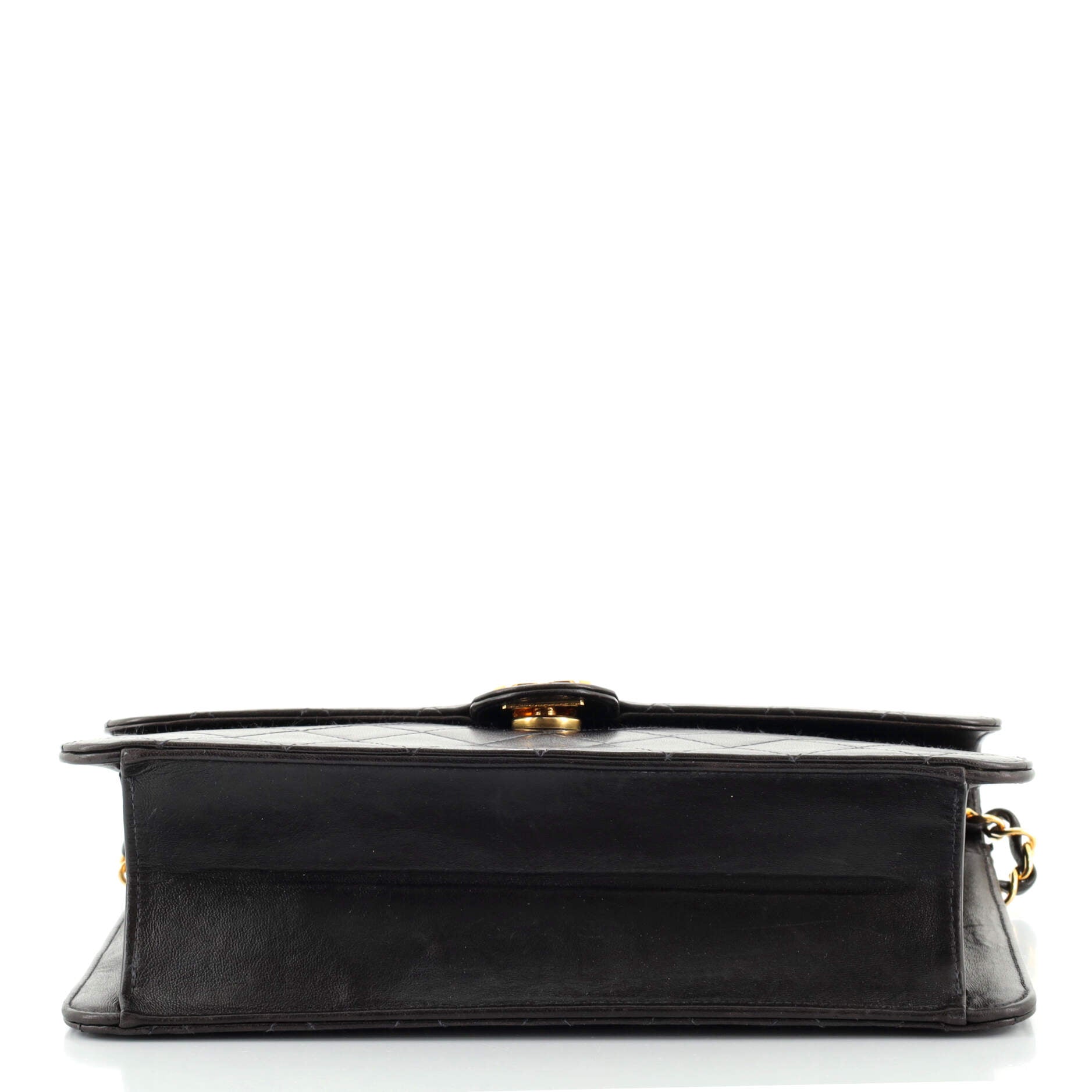 Vintage Clutch with Chain Quilted Leather Medium
