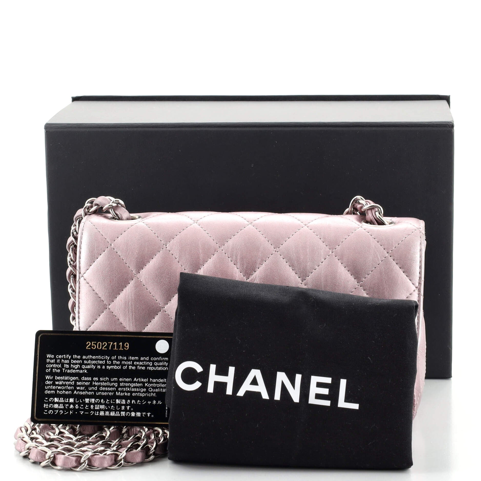 Classic Single Flap Bag Quilted Iridescent Calfskin Mini