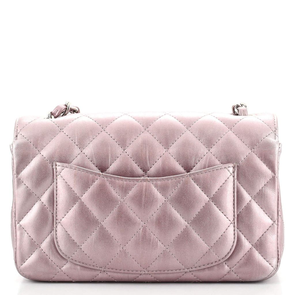 Classic Single Flap Bag Quilted Iridescent Calfskin Mini