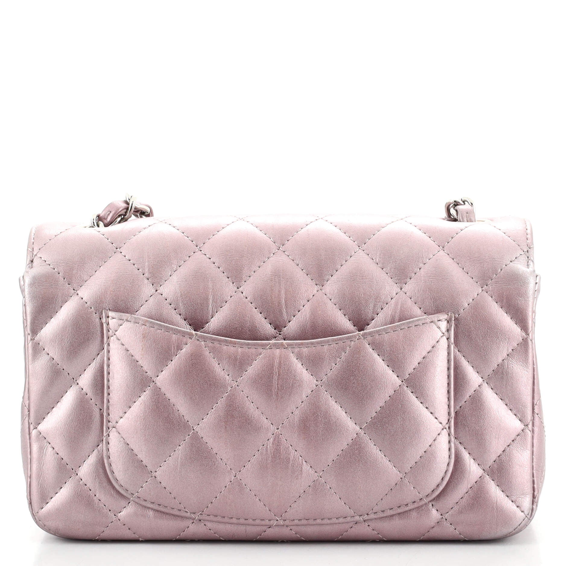 Classic Single Flap Bag Quilted Iridescent Calfskin Mini
