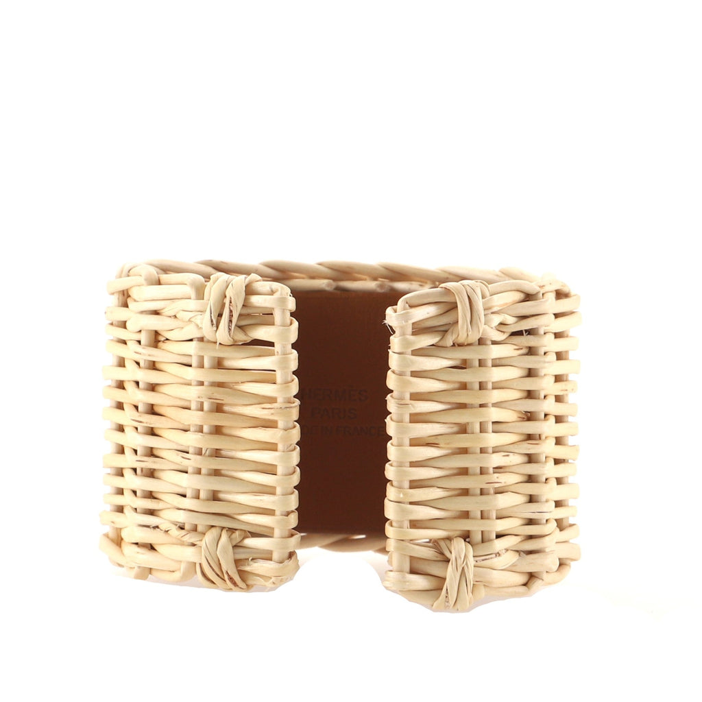 Medor Picnic Cuff Bracelet Wicker and Leather