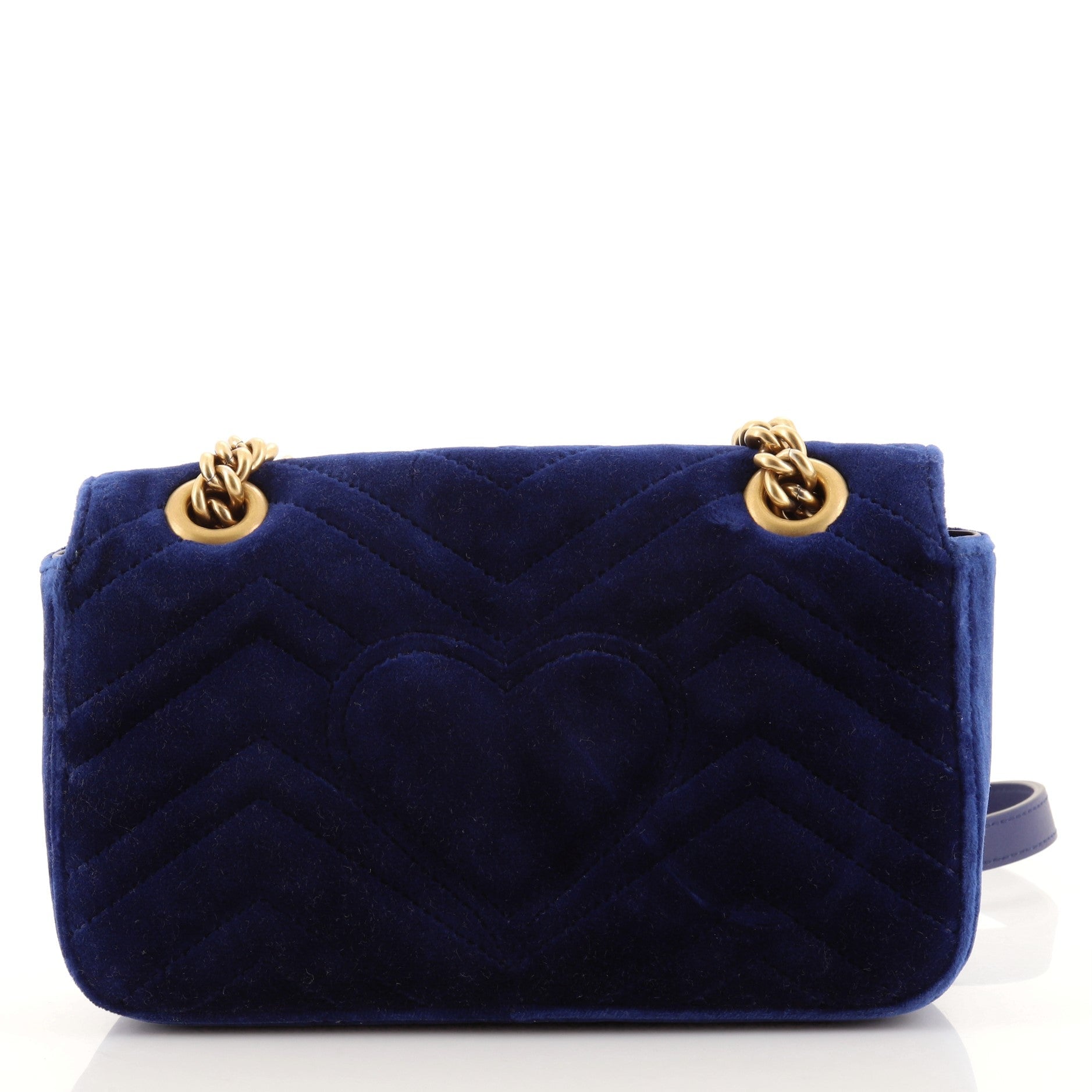 GG Marmont Flap Bag Matelasse Velvet Mini