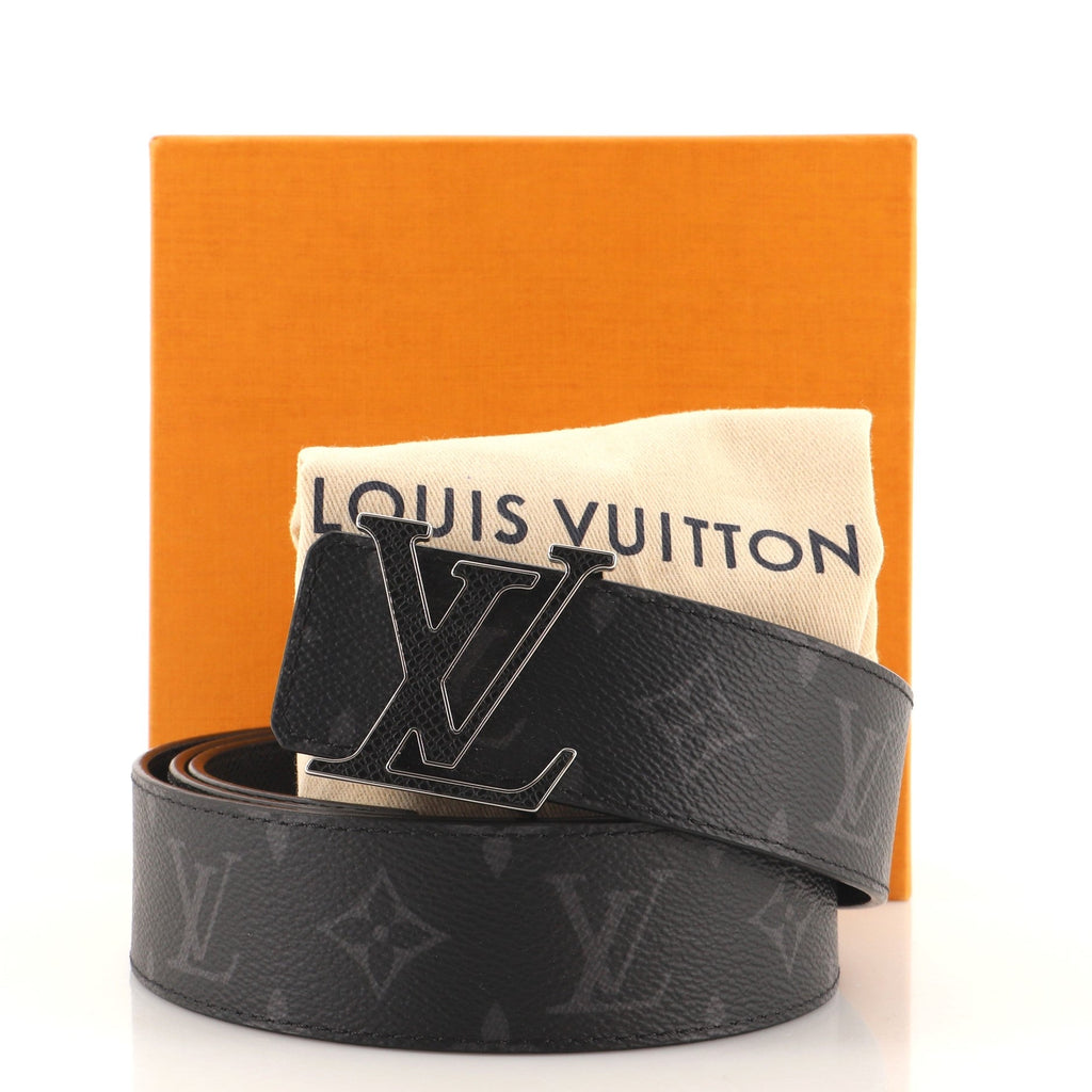 LV Line Reversible Belt Monogram Eclipse Canvas and Leather Wide 110