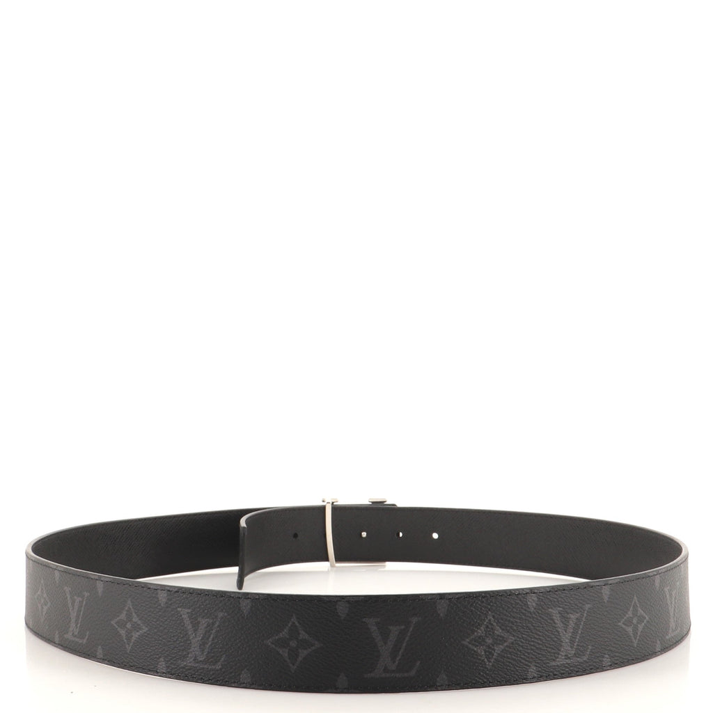 LV Line Reversible Belt Monogram Eclipse Canvas and Leather Wide 110