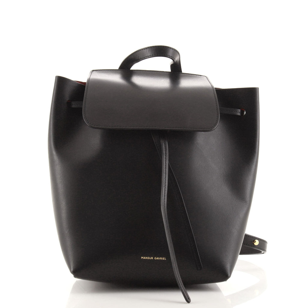 Drawstring Backpack Leather Mini