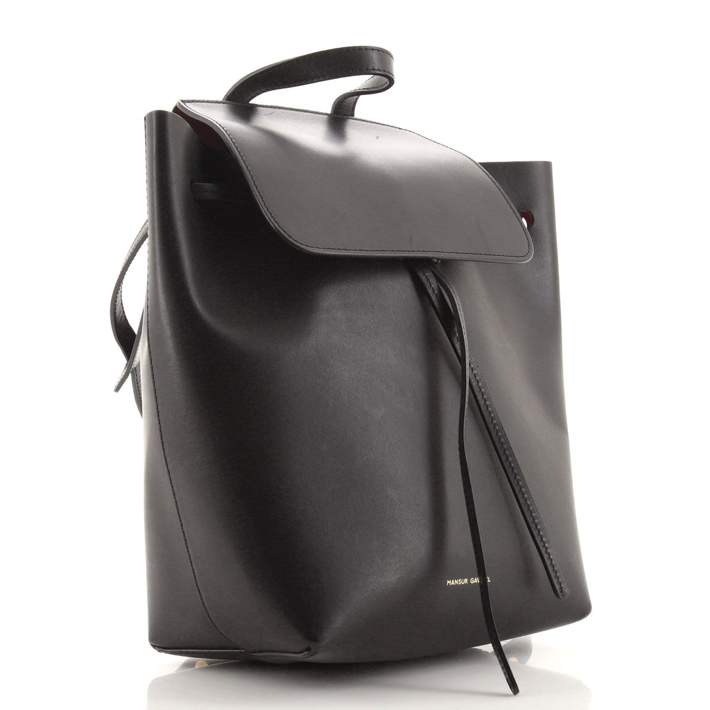 Drawstring Backpack Leather Mini