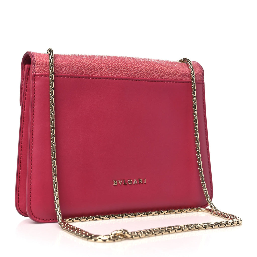 Calfskin Galuchat Serpenti Forever Crossbody Bag Pink