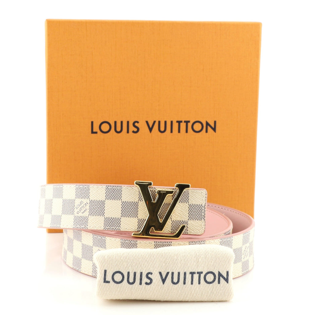 LV Initiales Reversible Belt Damier and Leather Medium 85
