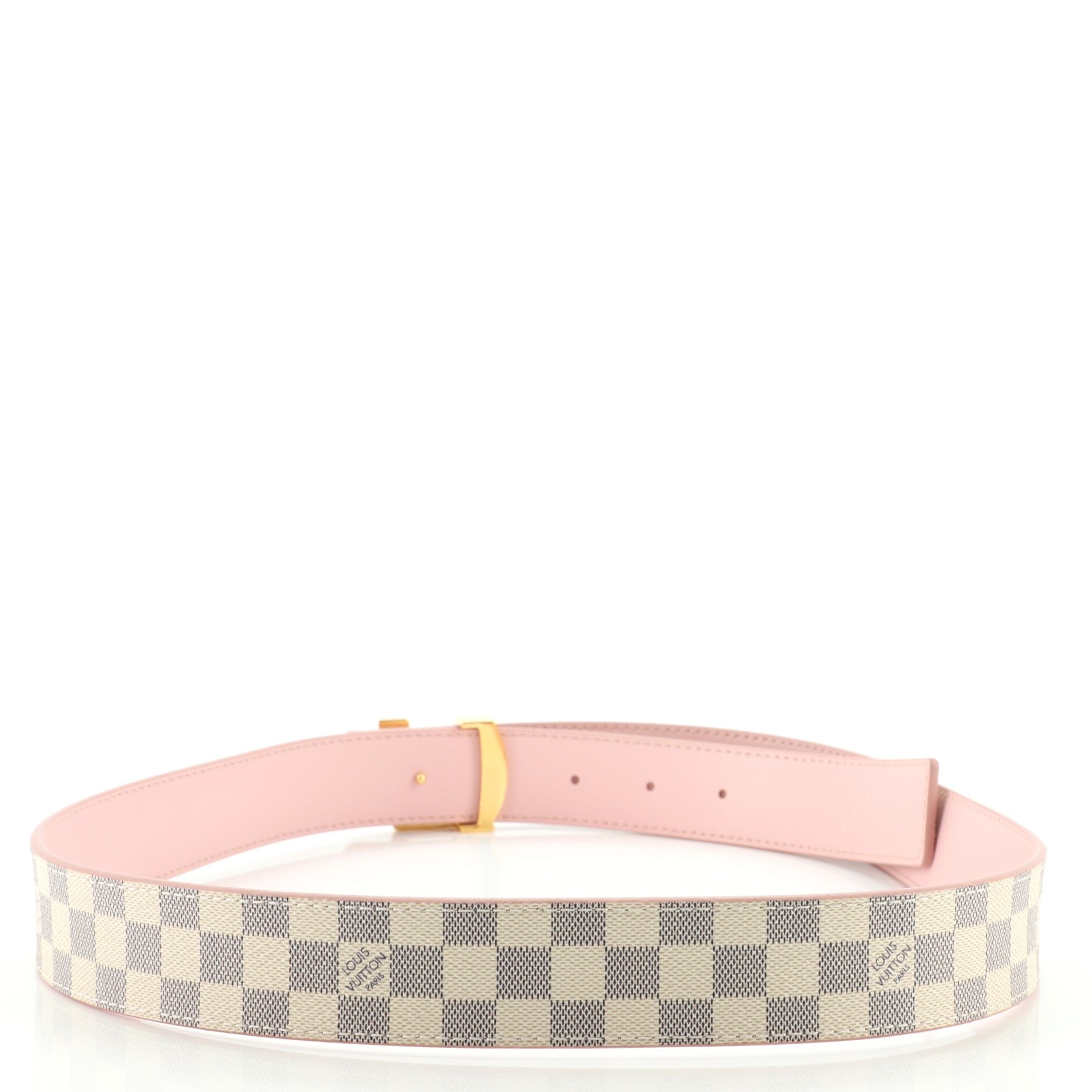 LV Initiales Reversible Belt Damier and Leather Medium 85