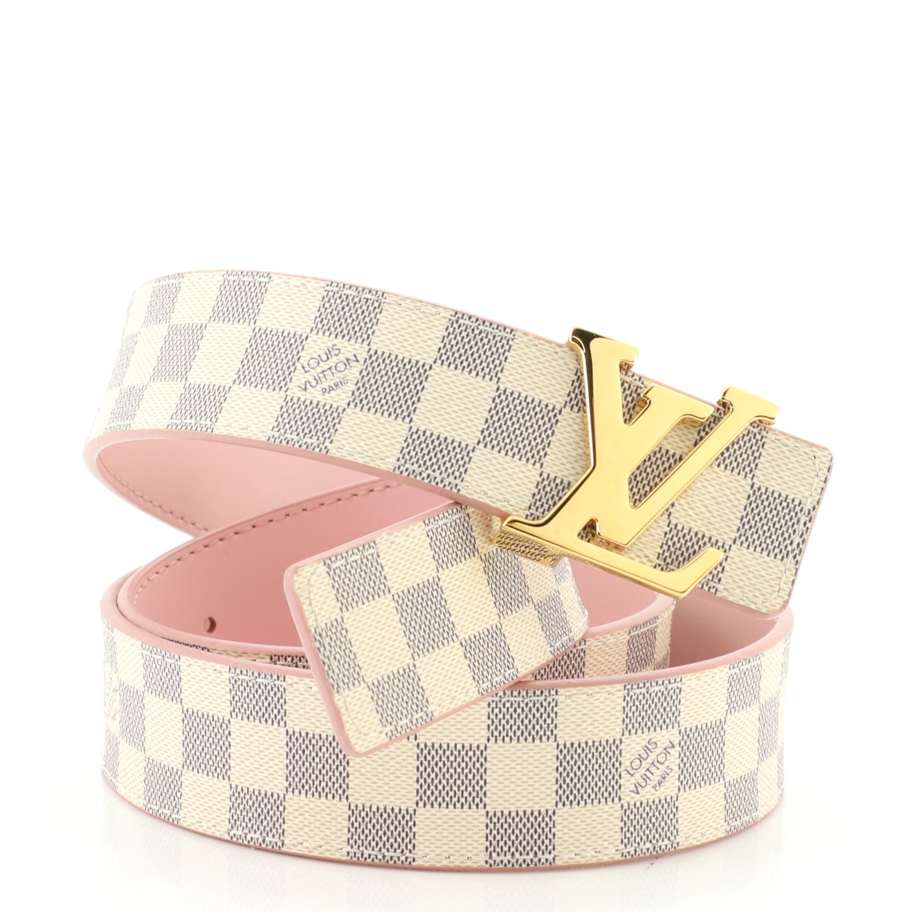 LV Initiales Reversible Belt Damier and Leather Medium 85
