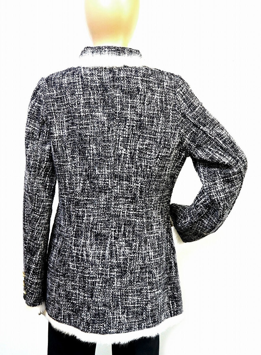 Chanel Wool Rabbit Fur Coat