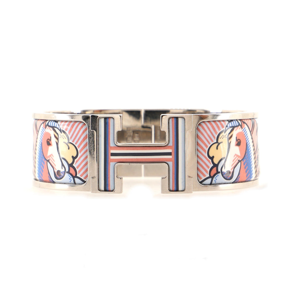 Clic Clac H Bracelet Printed Enamel Wide