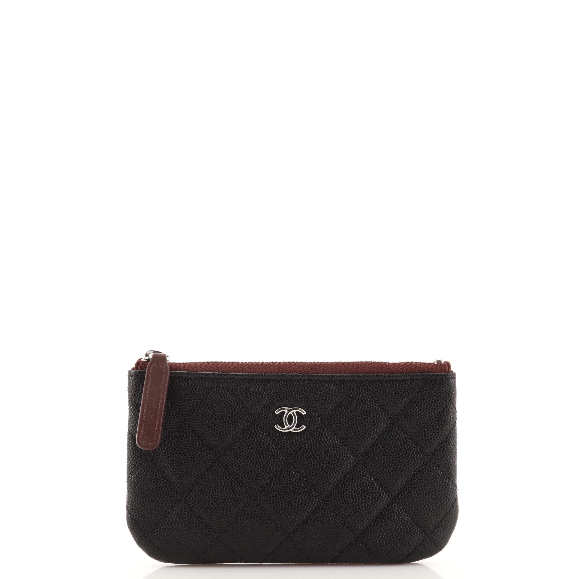 Classic O Case Pouch Quilted Caviar Mini