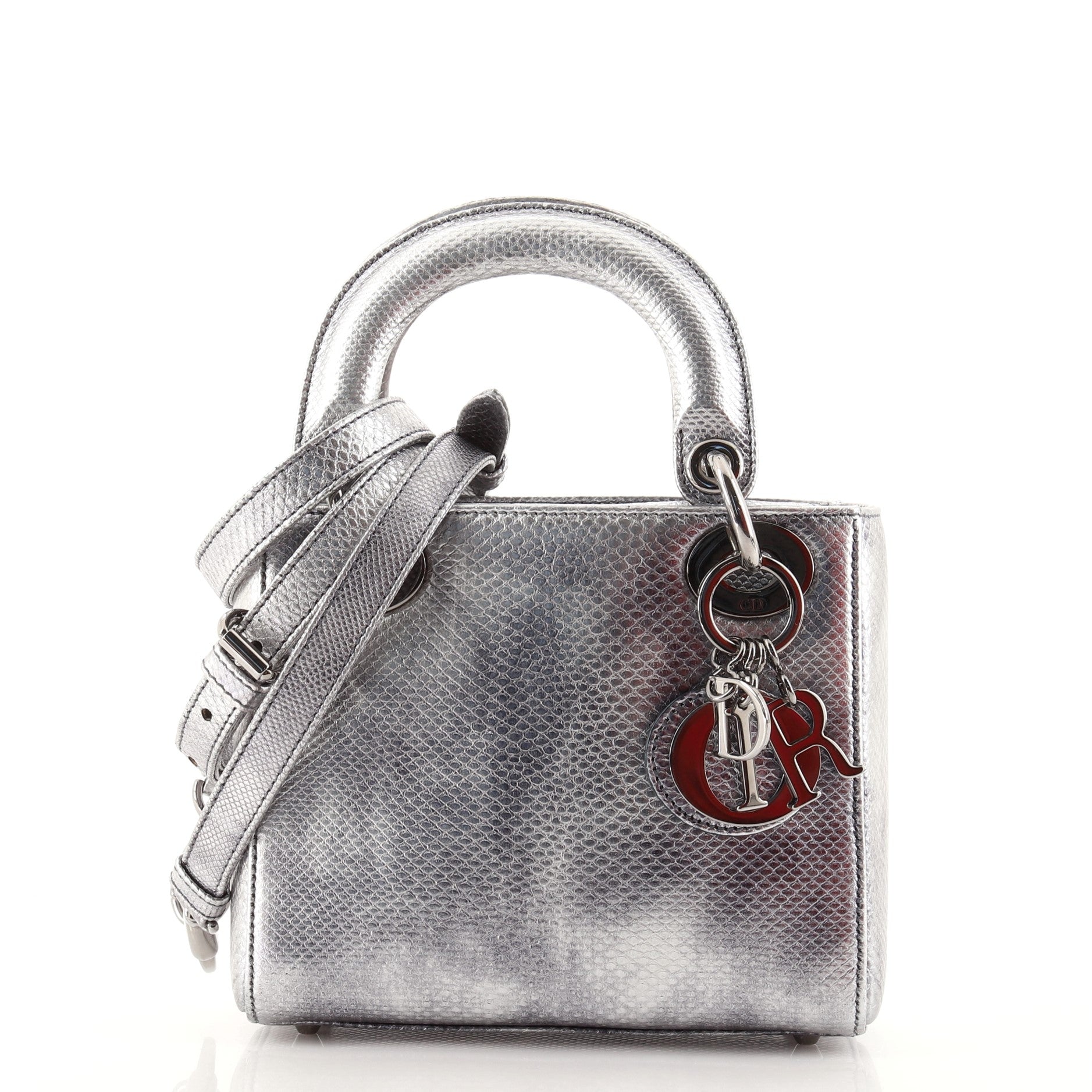 Lady Dior Bag Vieil Argent Karung Mini