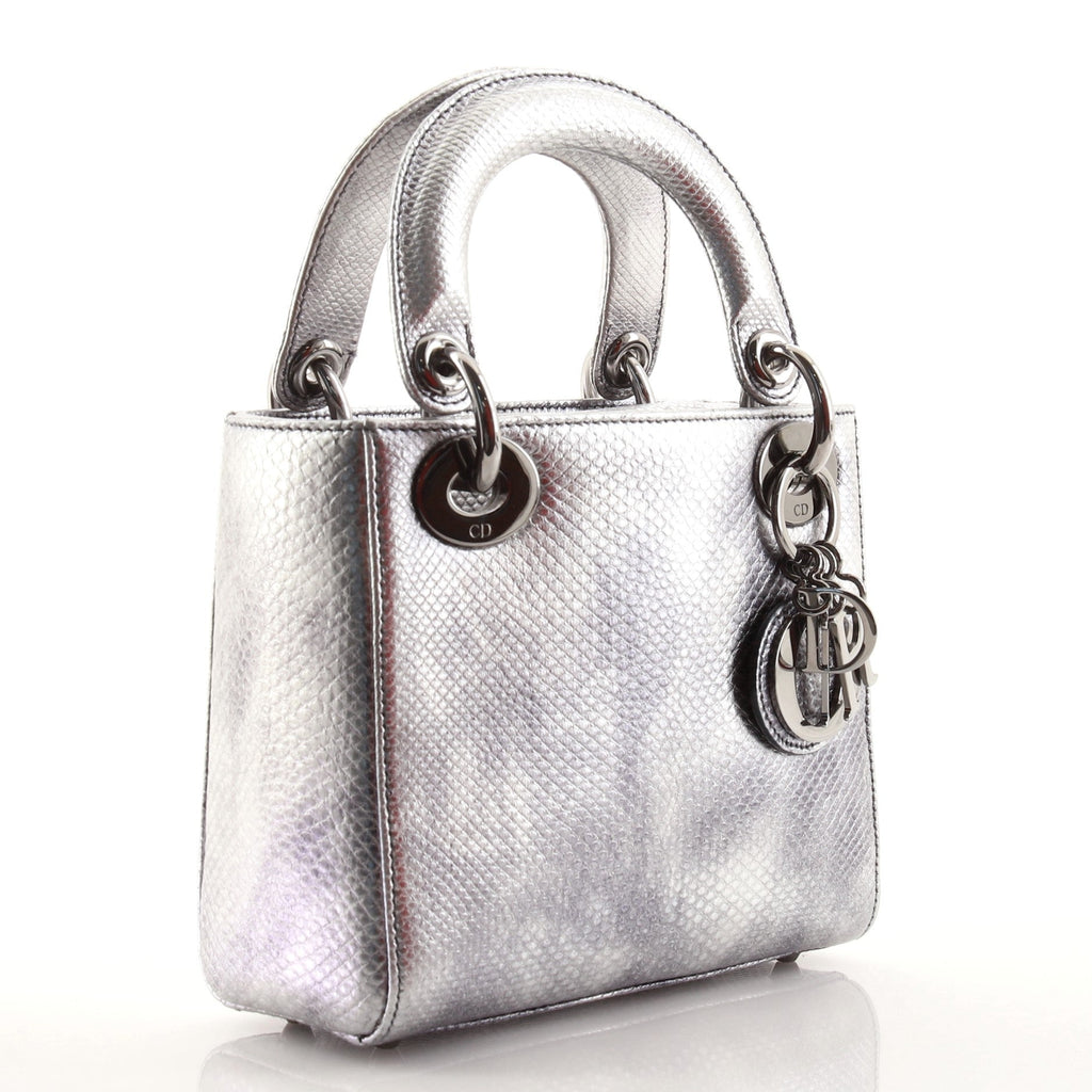 Lady Dior Bag Vieil Argent Karung Mini