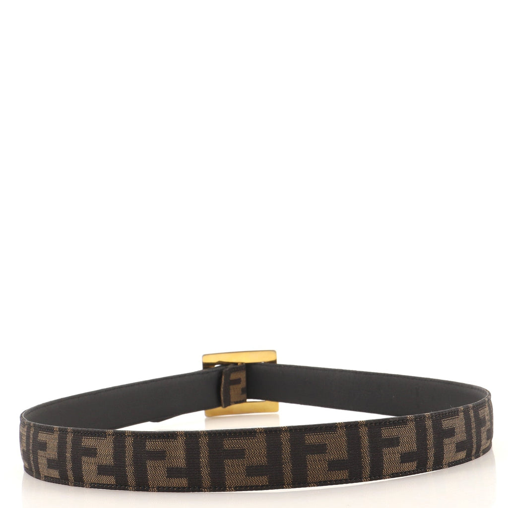 Square Buckle Belt Zucca Canvas Medium 90