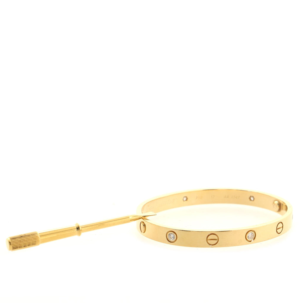Love 6 Diamond Bracelet 18K Yellow Gold and Diamonds
