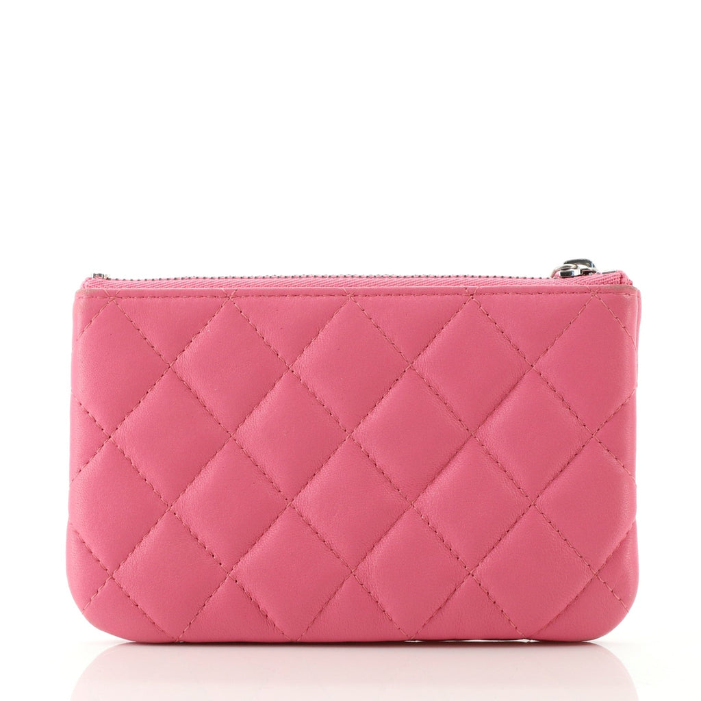 Classic O Case Pouch Quilted Lambskin Mini