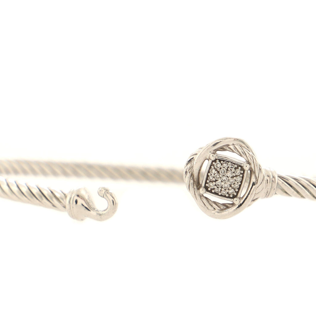 Infinity Bracelet Sterling Silver with Diamonds 3mm