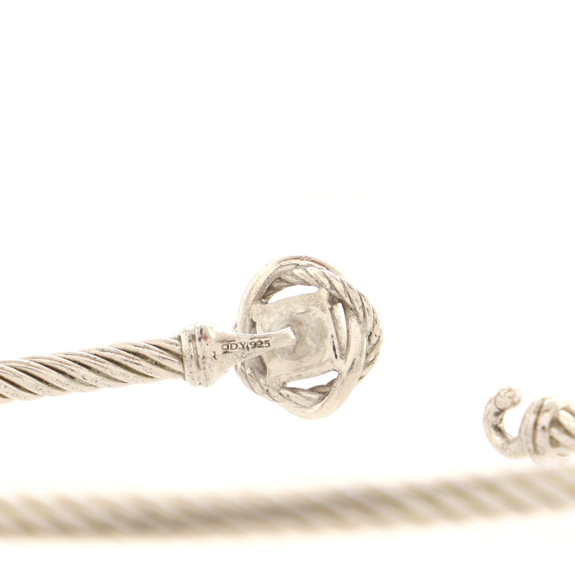 Infinity Bracelet Sterling Silver with Diamonds 3mm