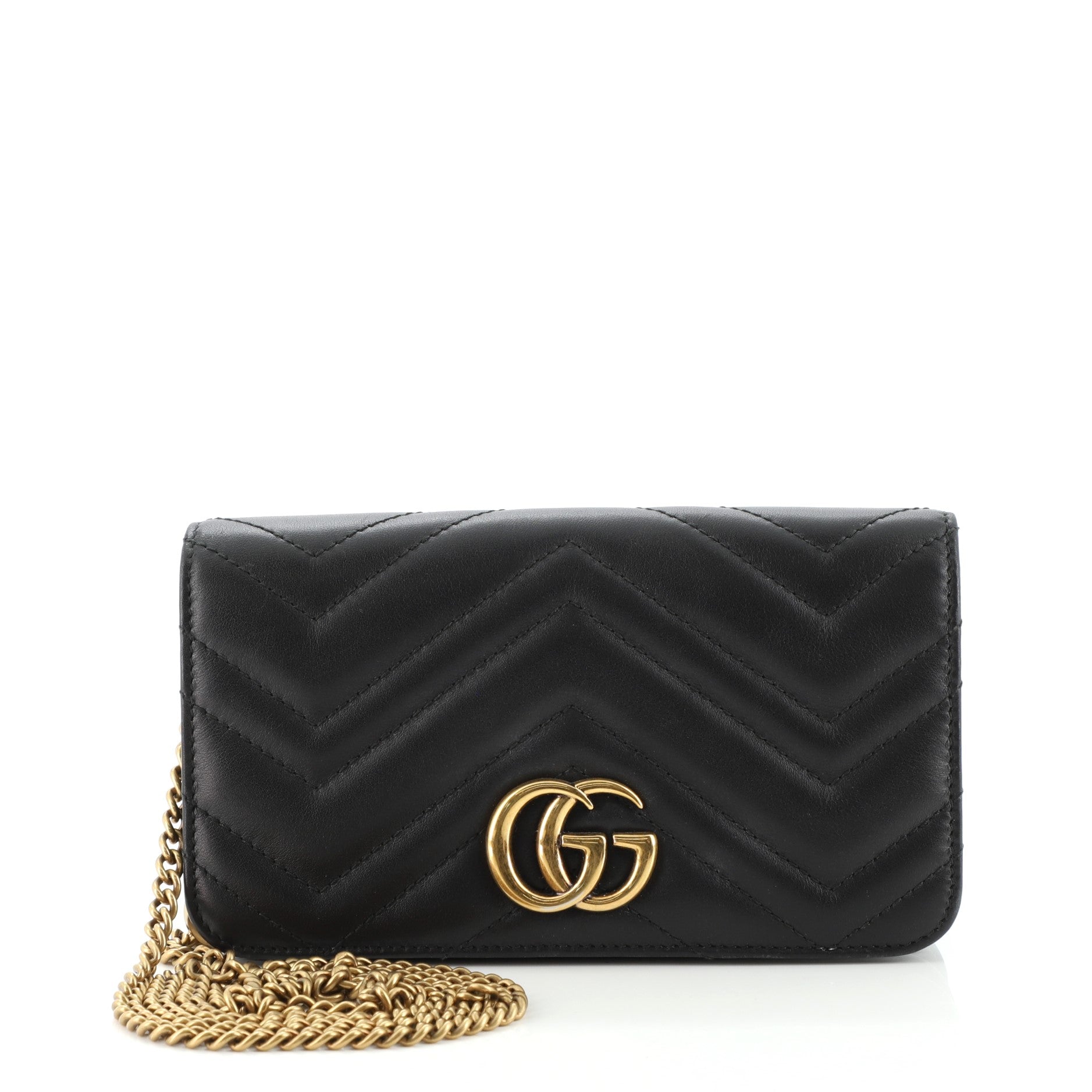 GG Marmont Chain Flap Bag Matelasse Leather Mini