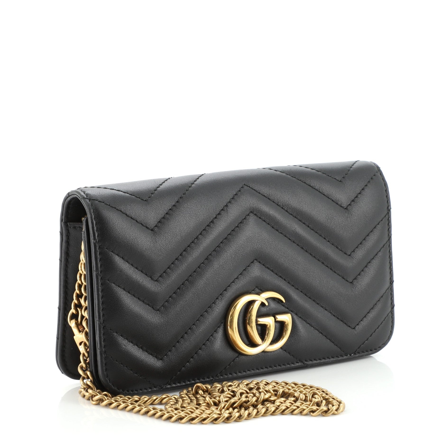 GG Marmont Chain Flap Bag Matelasse Leather Mini