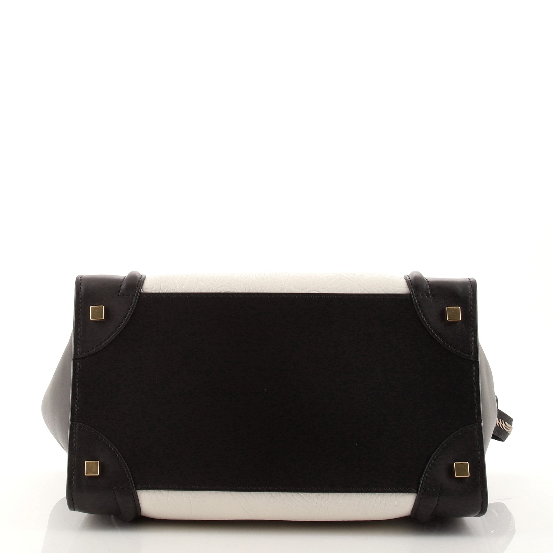 Bicolor Luggage Bag Leather Mini