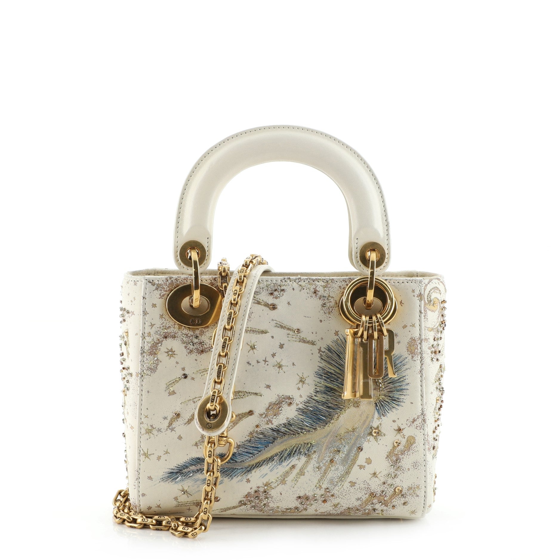 Lady Dior Bag Embroidered Calfskin Mini