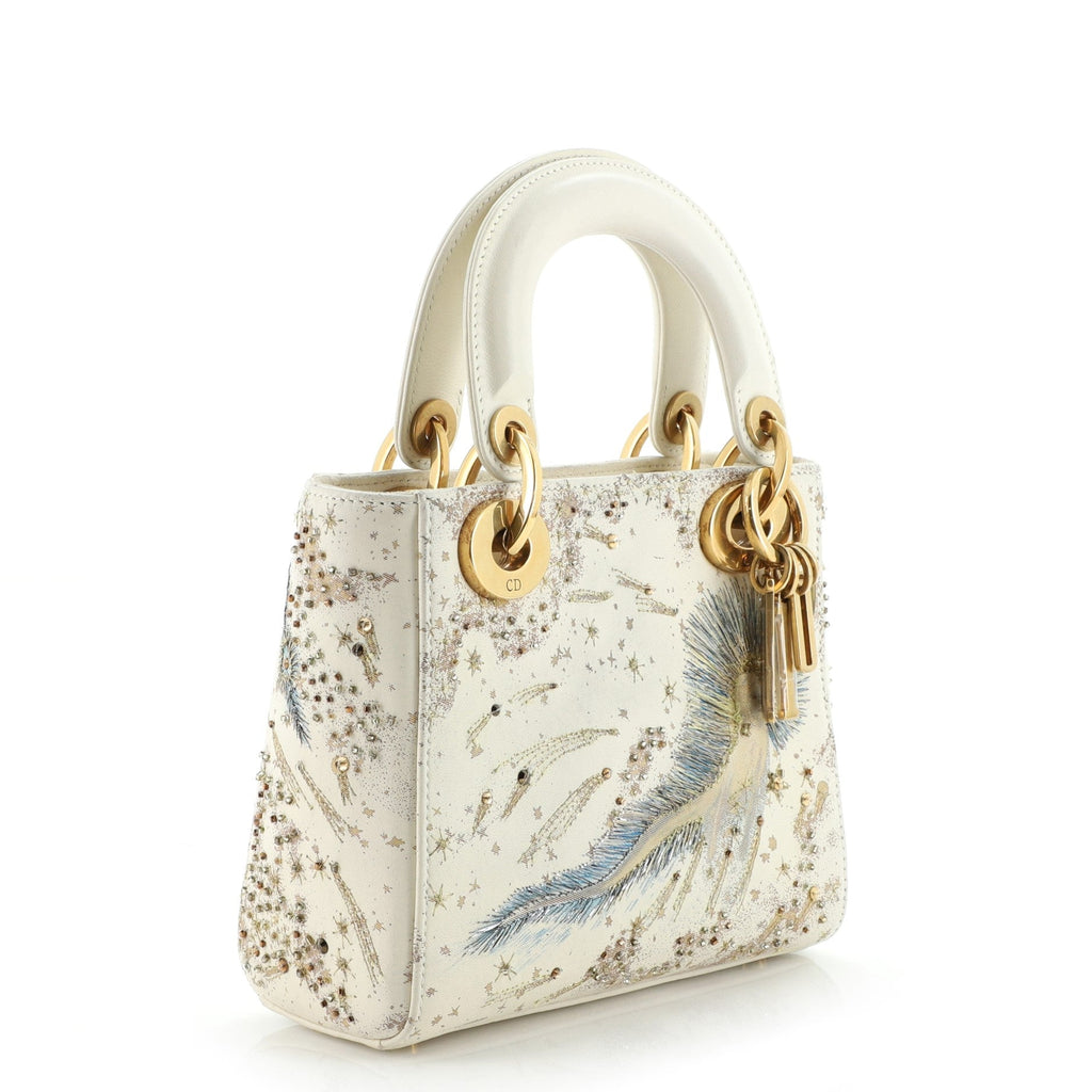 Lady Dior Bag Embroidered Calfskin Mini