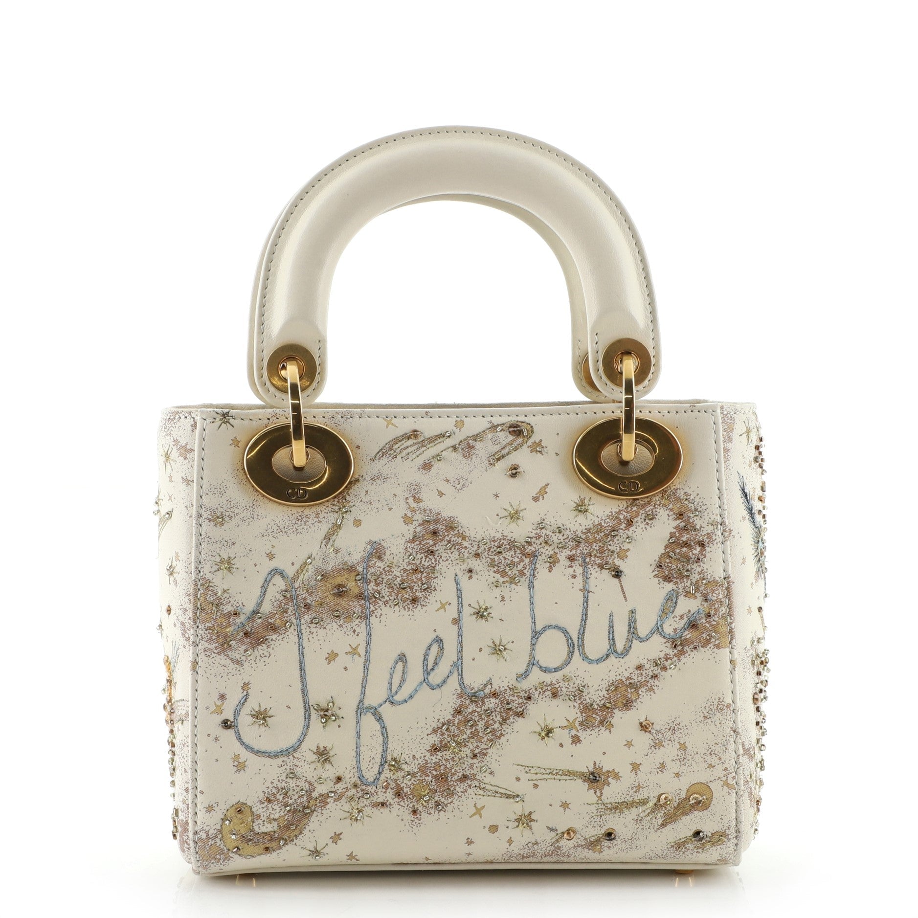 Lady Dior Bag Embroidered Calfskin Mini