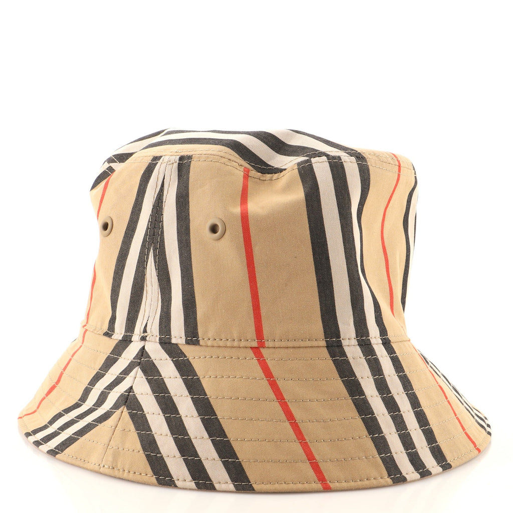 Reversible Bucket Hat Icon Stripe Cotton Medium
