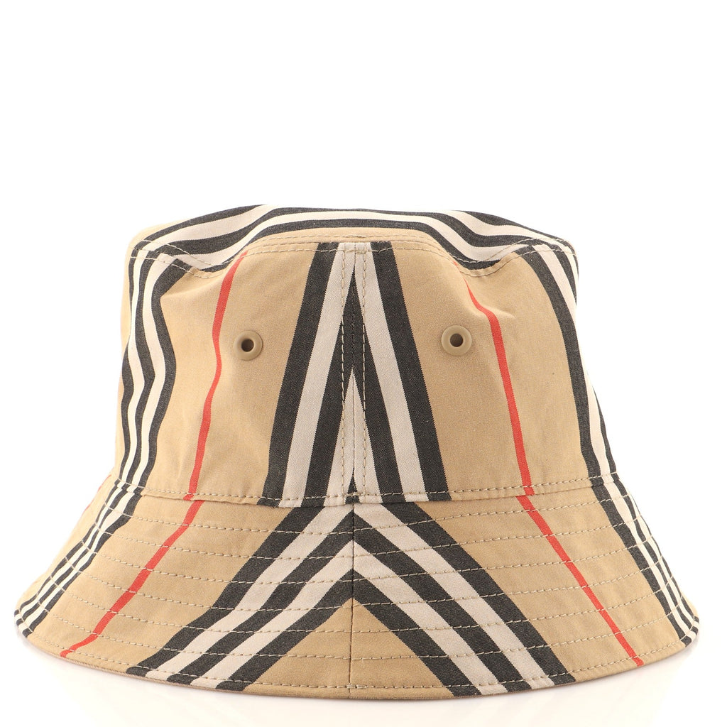 Reversible Bucket Hat Icon Stripe Cotton Medium