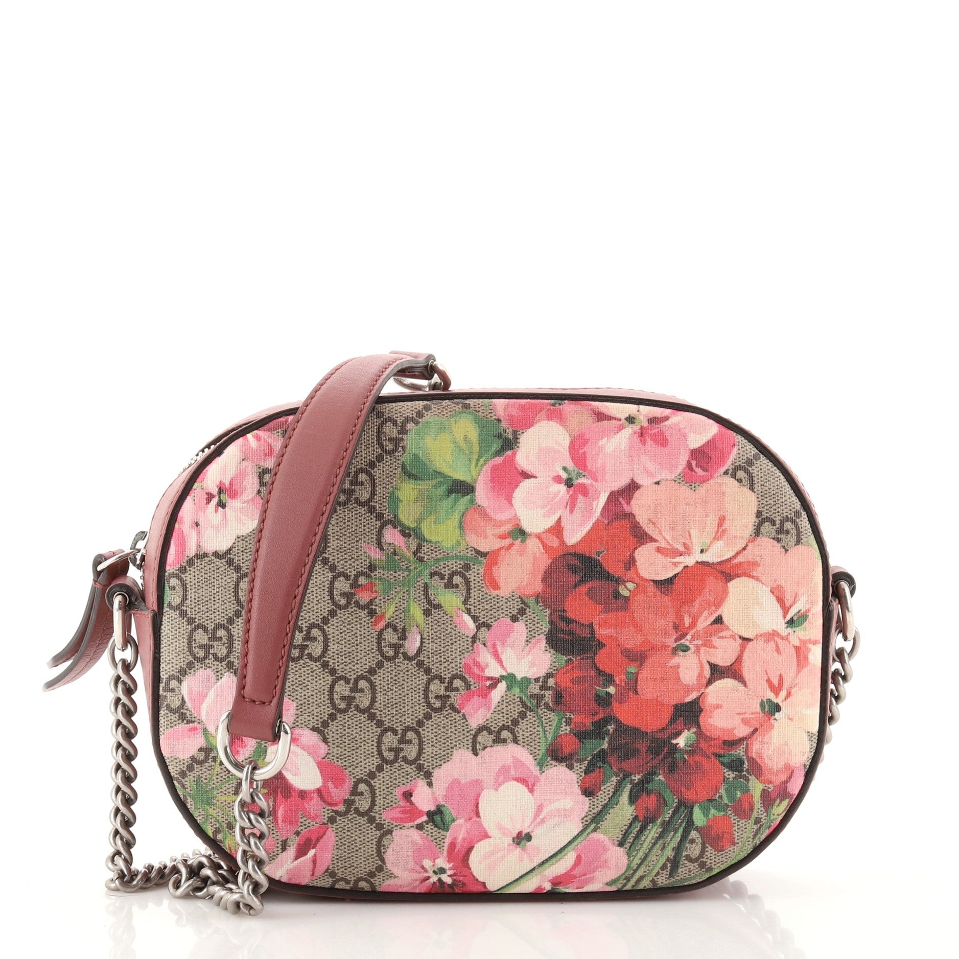 Chain Crossbody Bag Blooms Print GG Coated Canvas Mini