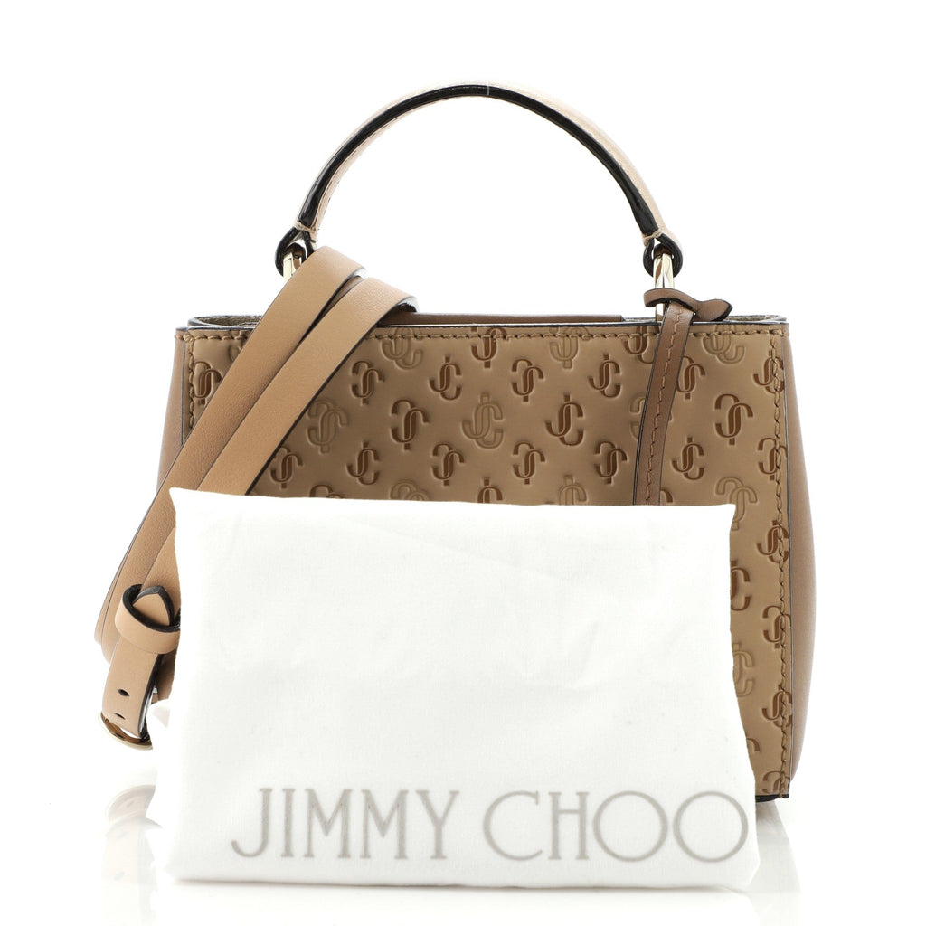 Varenne Top Handle Bag Monogram Embossed Leather Mini