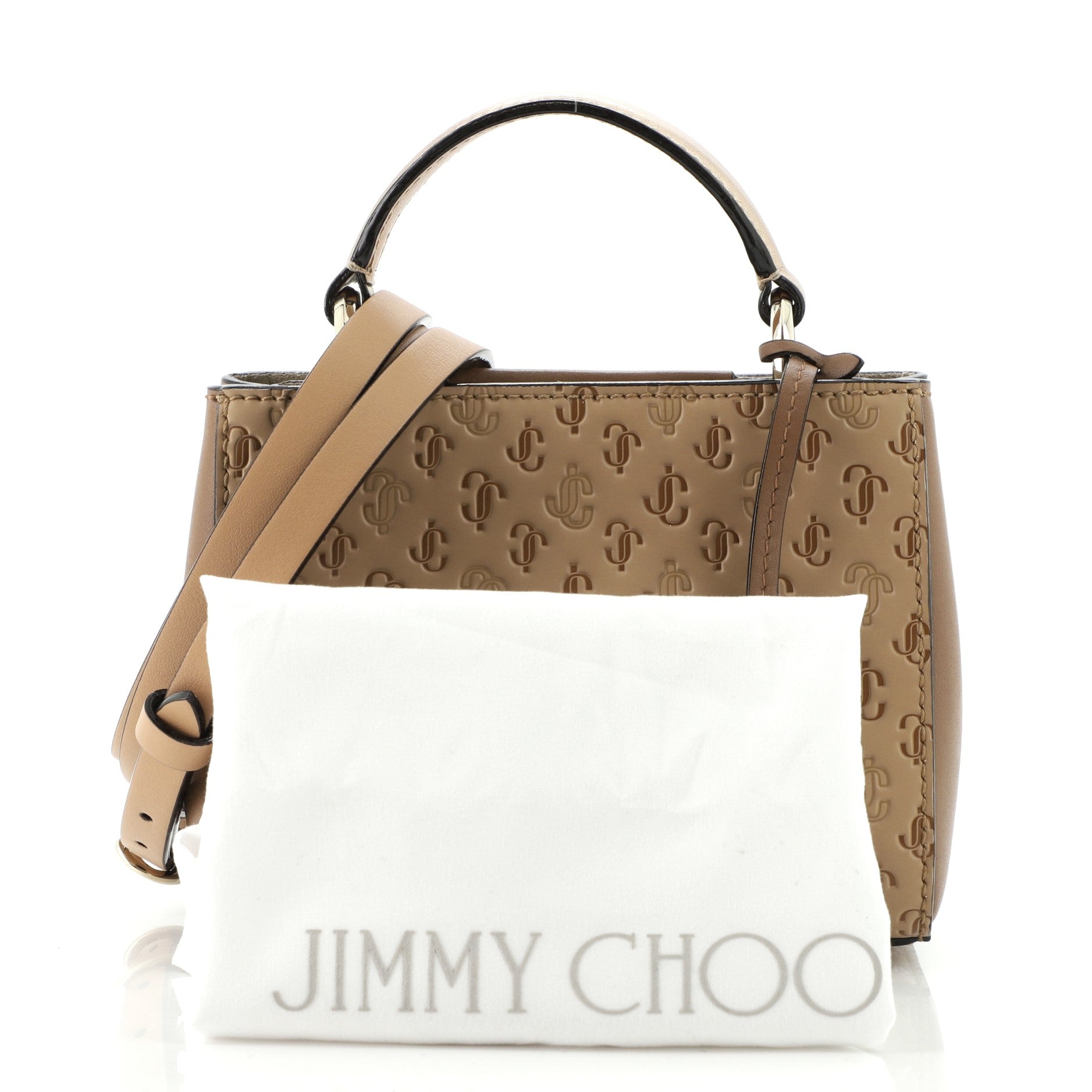 Varenne Top Handle Bag Monogram Embossed Leather Mini