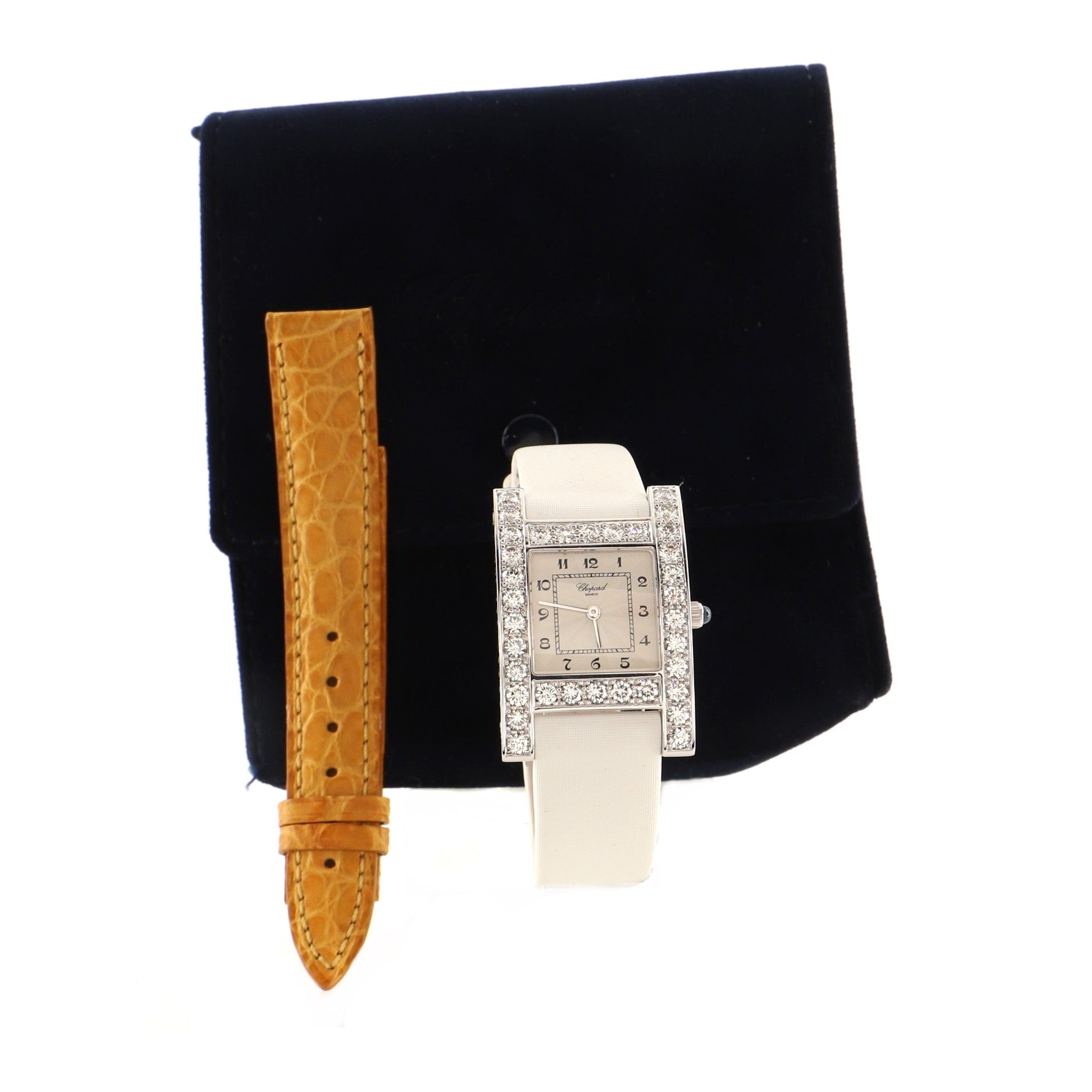 Your Hour Quartz Watch White Gold and Satin with Diamond Bezel 25