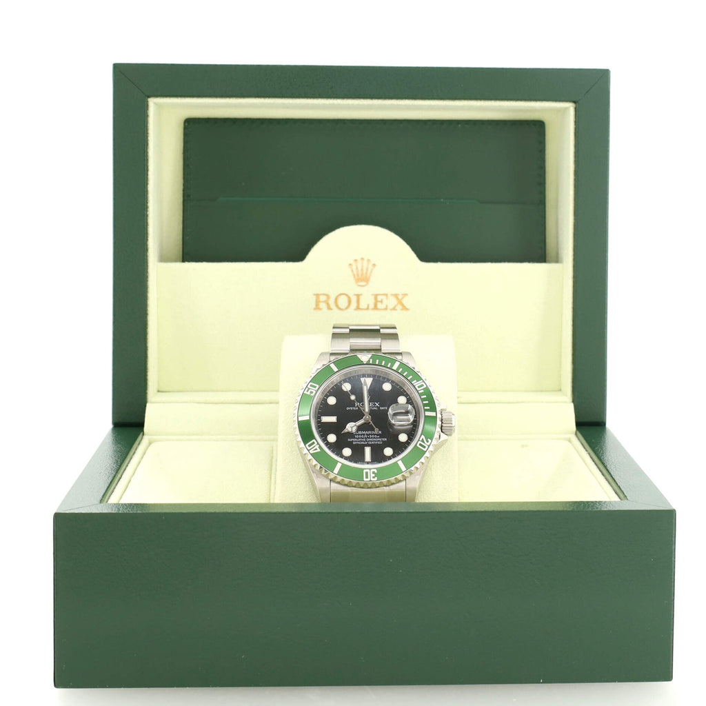 Oyster Perpetual Submariner Kermit Date Automatic Watch Stainless Steel 40