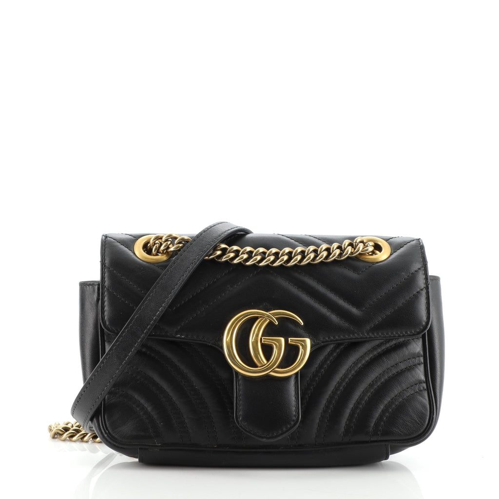 GG Marmont Flap Bag Matelasse Leather Mini