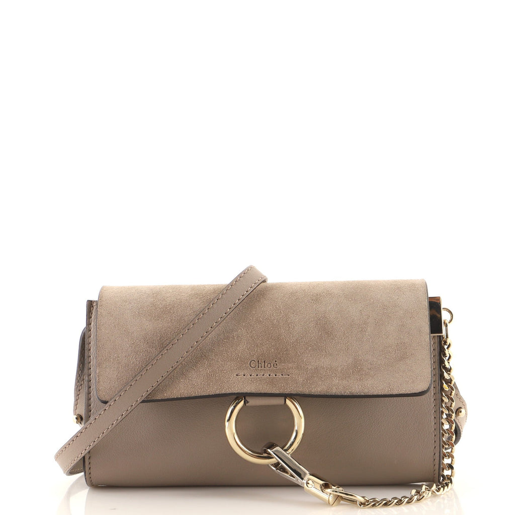 Faye Shoulder Bag Leather and Suede Mini