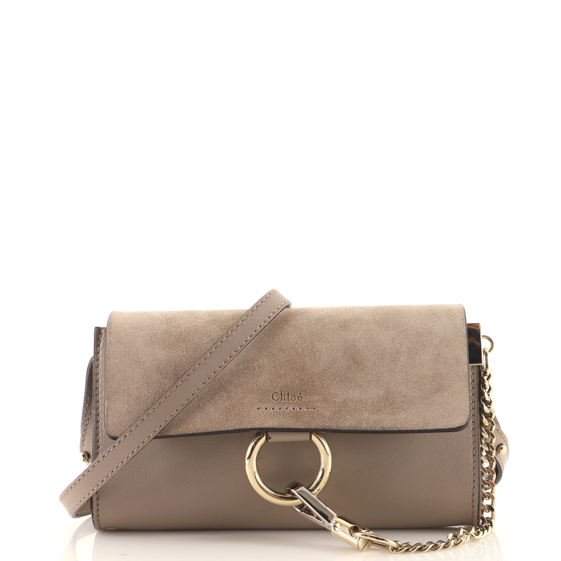 Faye Shoulder Bag Leather and Suede Mini