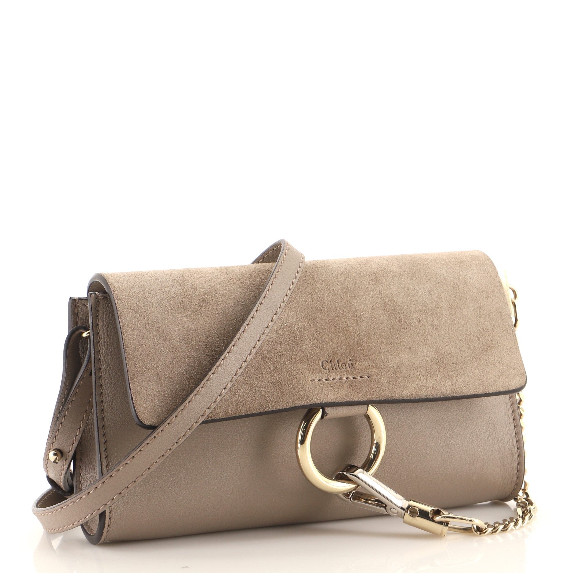 Faye Shoulder Bag Leather and Suede Mini