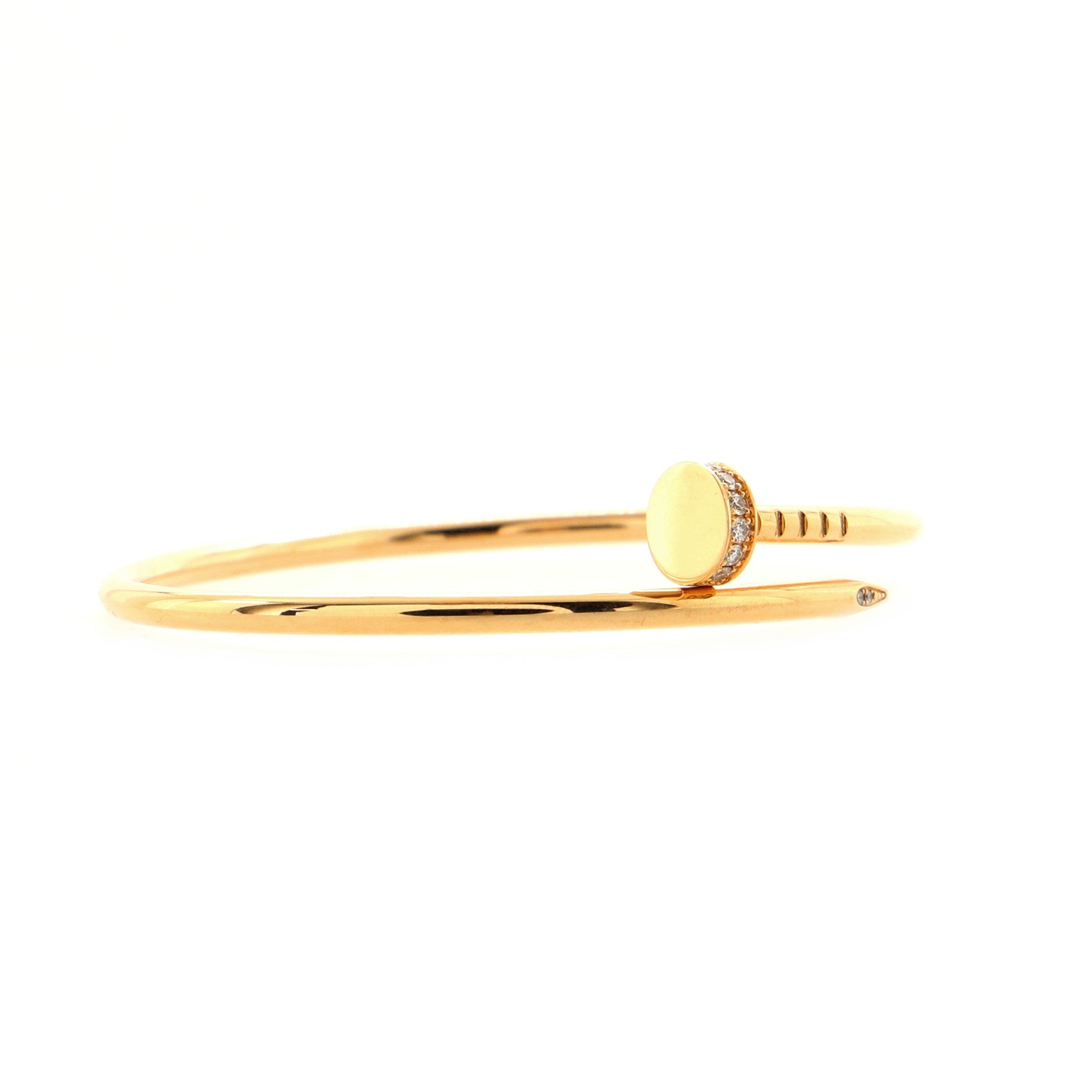 Juste un Clou Bracelet 18K Rose Gold with Diamonds Small