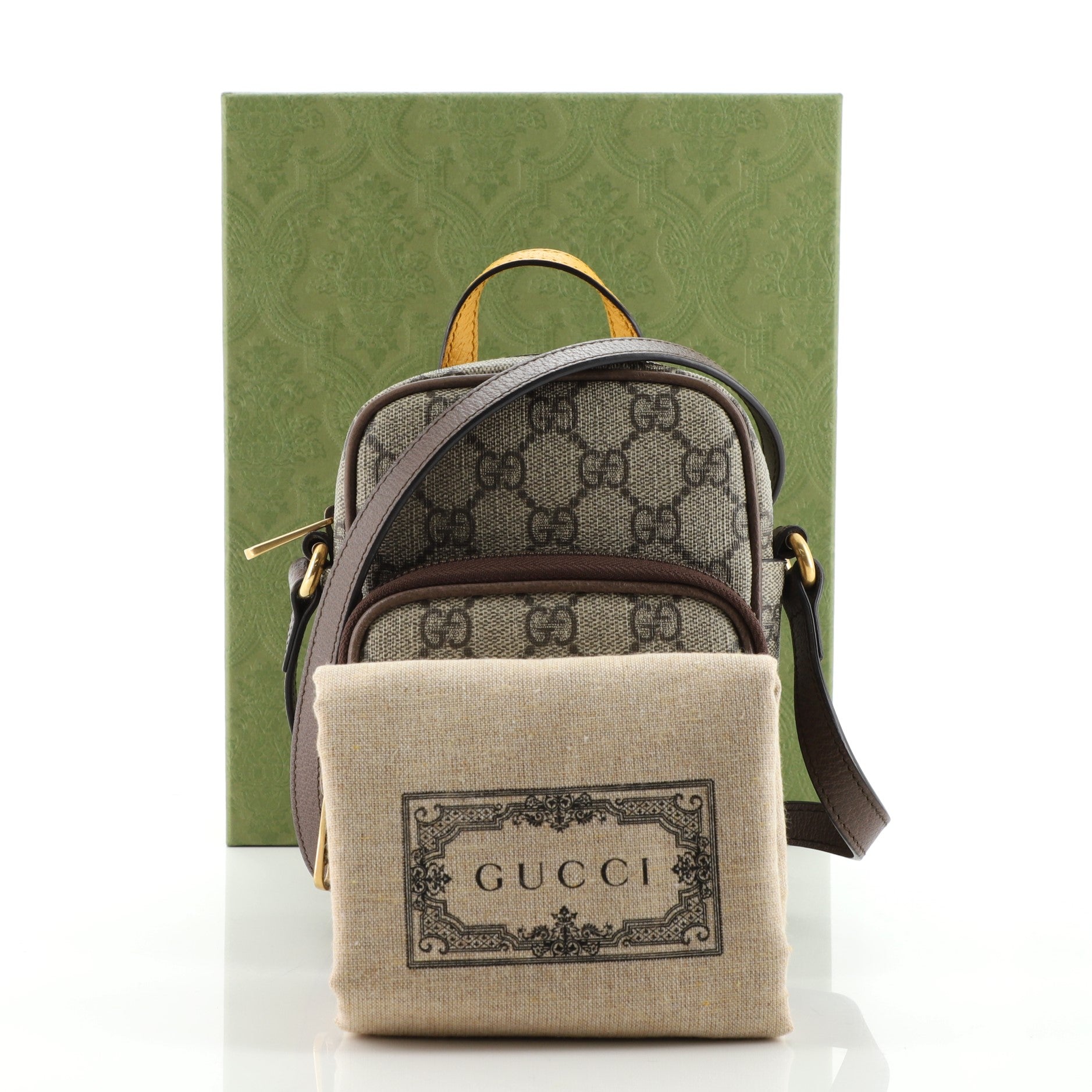 Neo Vintage Top Handle Crossbody Bag GG Coated Canvas Mini