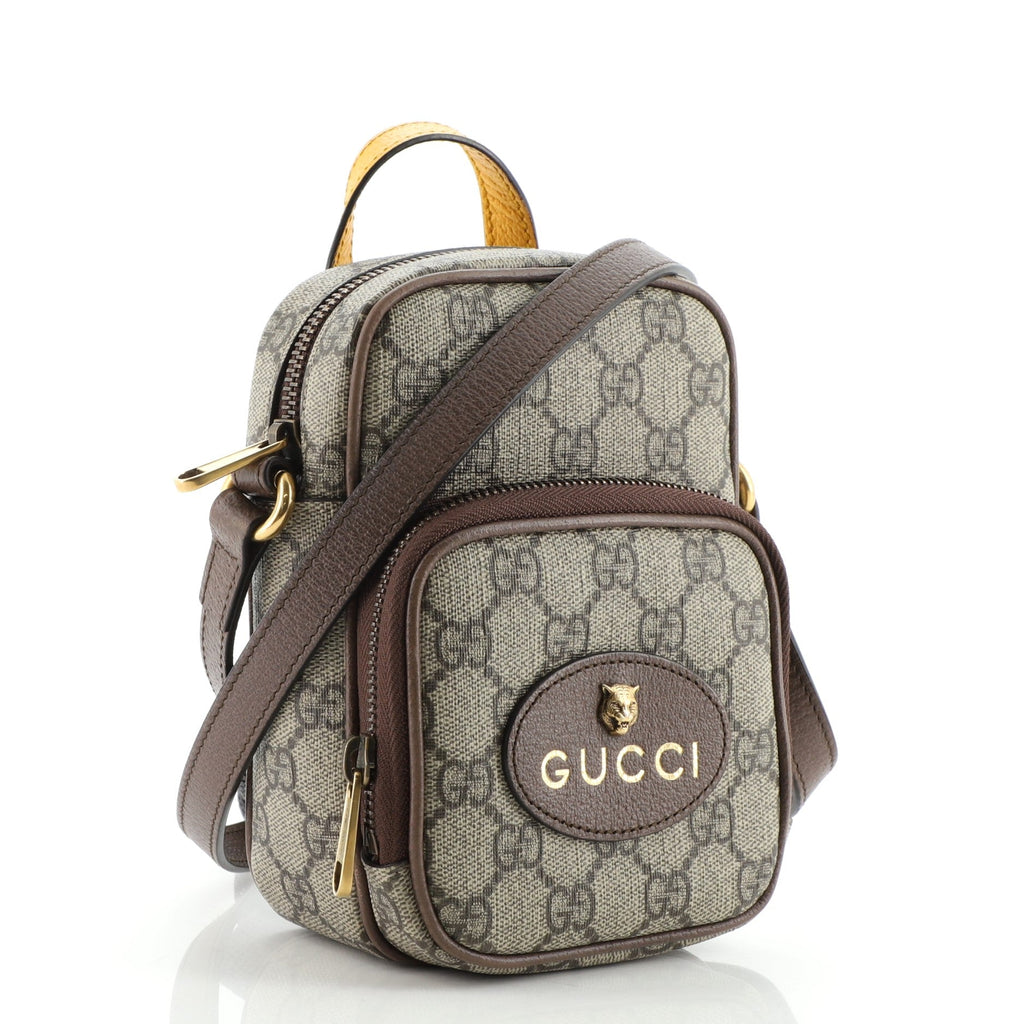 Neo Vintage Top Handle Crossbody Bag GG Coated Canvas Mini