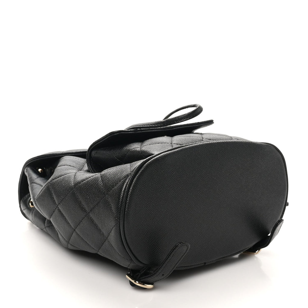 Caviar Quilted Backpack Bag Black