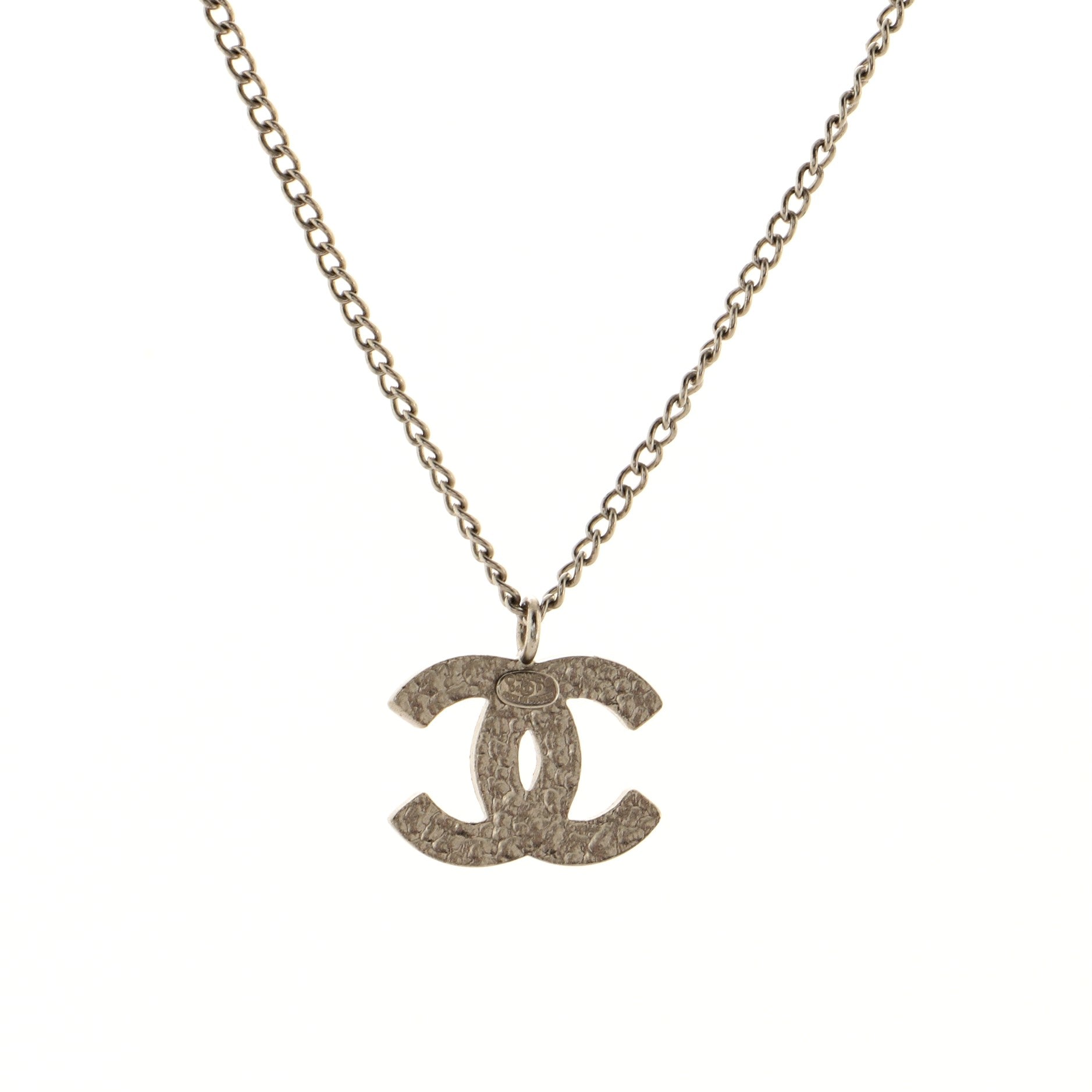 CC Pendant Necklace Metal with Enamel