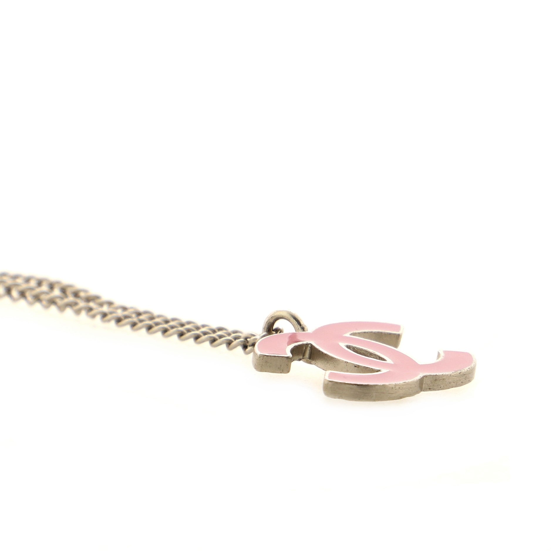 CC Pendant Necklace Metal with Enamel