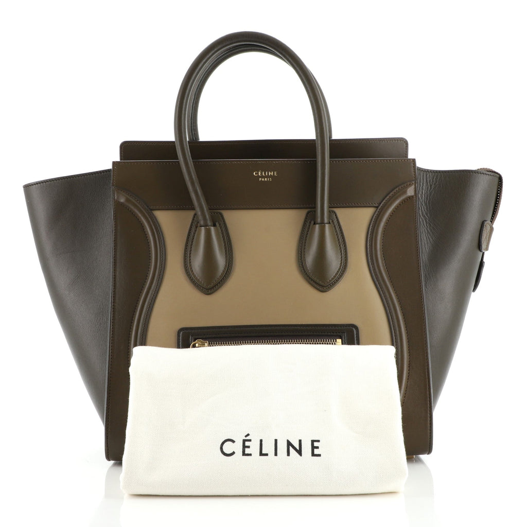Tricolor Luggage Bag Leather Mini