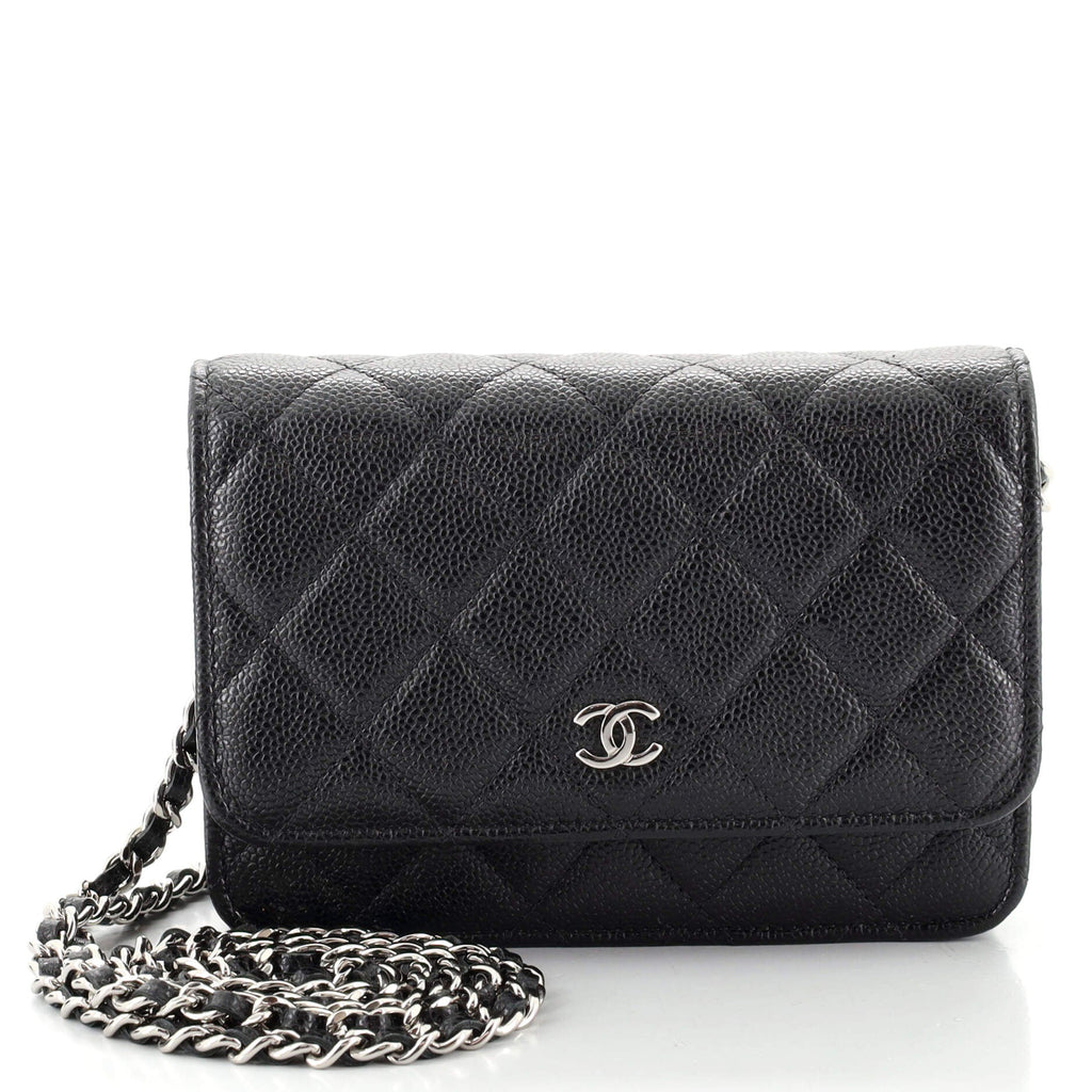 Wallet on Chain Quilted Caviar Mini